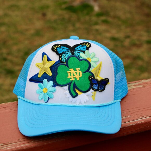 NCAA Accessories - Notre Dame Multi Patch Trucker Hat NEW Notre Dame Fighting Irish hat
